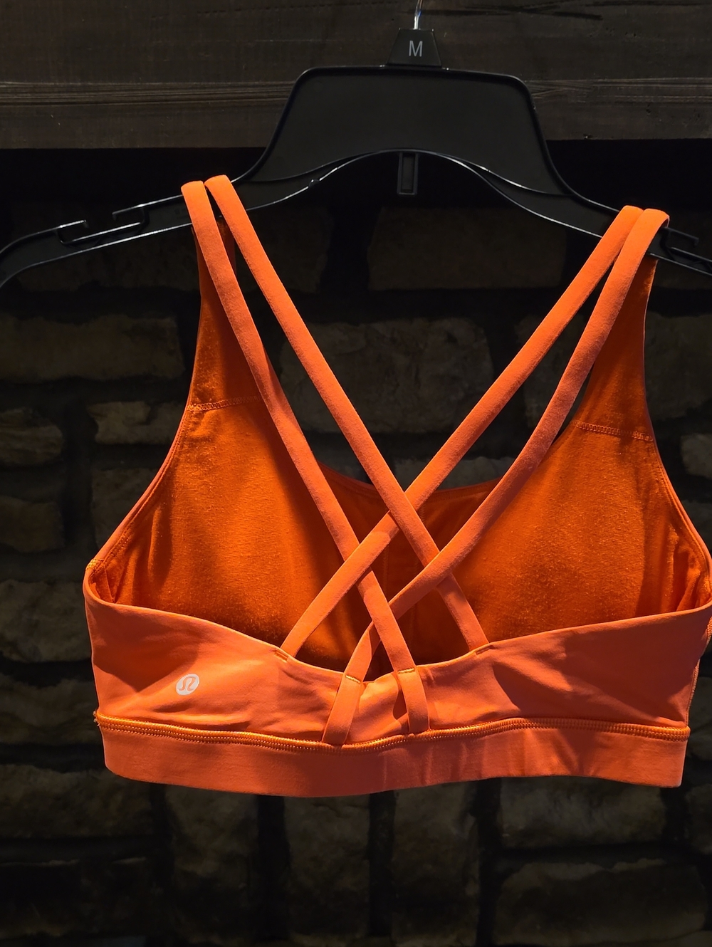 lululemon athletica Bright Coral Strappy Crossback Sports Bra